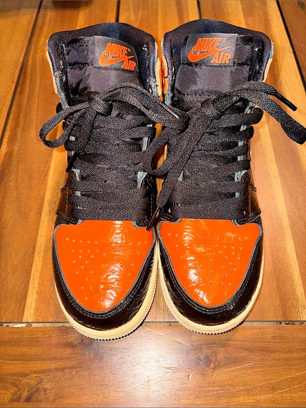 Nike Air Jordan 1 Retro High OG High Top Sneakers Black & Orange US 4.5